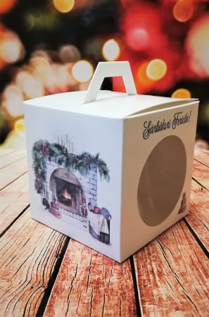 Cutie pentru globuri model semineu