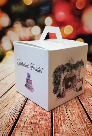 Cutie pentru globuri model semineu